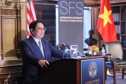 Premier vietnamita visita Universidad de Georgetown en Washington