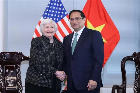 Premier vietnamita se reúne con la secretaria del Tesoro de Estados Unidos
