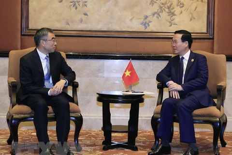 Presidente de Vietnam recibe a ejecutivos de grandes grupos chinos