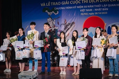 Entregan premios del concurso de traducción de canciones de Vietnam y Japón