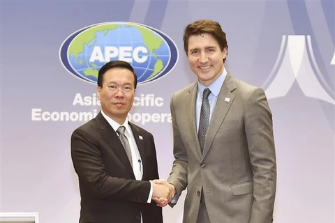 Presidente vietnamita se reúne con dirigentes de Canadá y Brunei