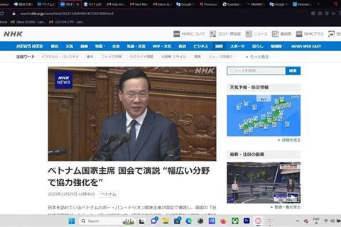 Medios japoneses destacan discurso del presidente vietnamita ante la Dieta Nacional de Japón