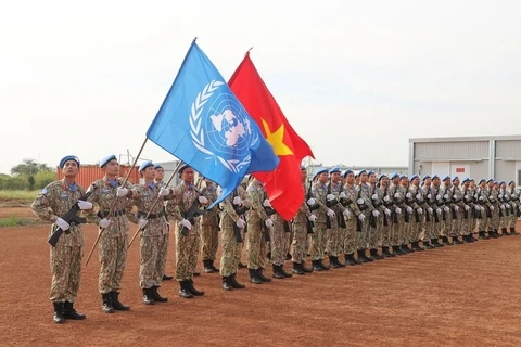 Fuerzas de paz de Vietnam en UNISFA construyen buenas relaciones con comunidad local