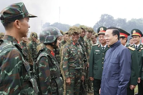 Presidente vietnamita inspecciona la preparación combativa de la fuerza especial