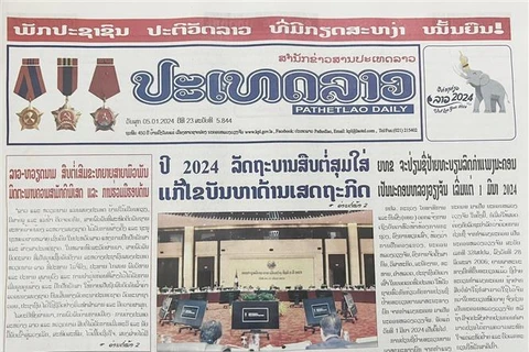 Periódicos laosianos destacan logros de cooperación entre Laos y Vietnam