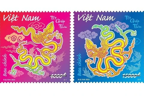 Lanzan sellos por año del dragón para promover patrimonio mundial de Vietnam