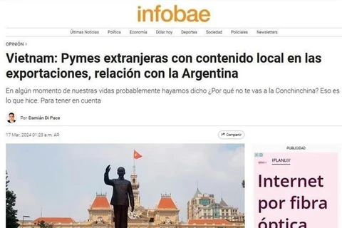 Infobae de Argentina resalta papel de las pymes en desarrollo económico de Vietnam