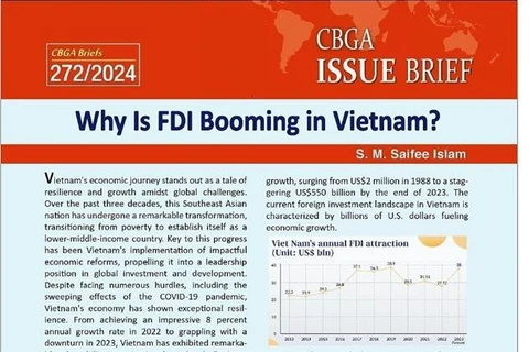Destacan éxito de Vietnam en atracción de inversión extranjera