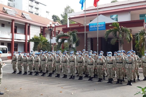 Hospital de campaña de segundo nivel número 3 de Vietnam en la última fase de formación