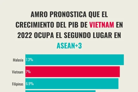 Crecimiento del PIB de Vietnam ocupa el segundo lugar en ASEAN+3 