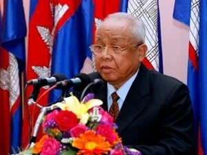 El presidente del Senado camboyano, Chea Sim, (Fuente: VNA)