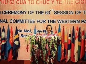 La vicepresidenta de Vietnam, Nguyen Thi Doan en la Conferencia (Fuente: VNA) 