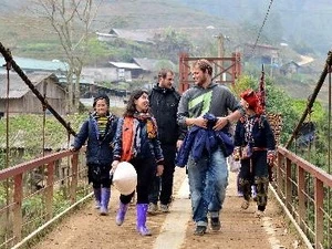 Turistas internacionales en Sapa (Fuente:VNA)