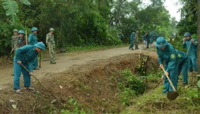 Las fuerzas armadas de Quang Tri despejan el camino (Foto: Internet)