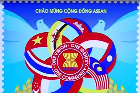 Un timbre saluant la création de la Communauté de l’ASEAN