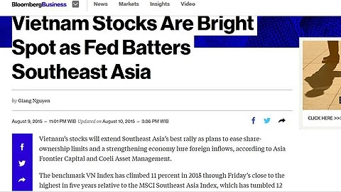 Bloomberg : le marché boursier vietnamien est en plein essor 