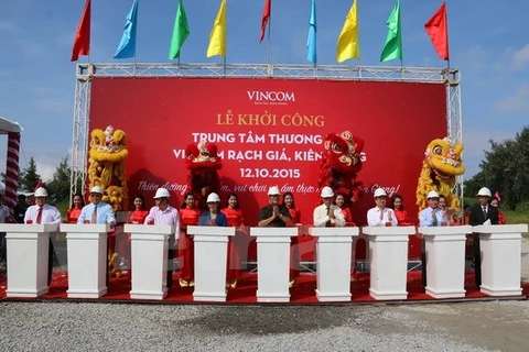 Mise en chantier d'un centre commercial Vincom à Kien Giang