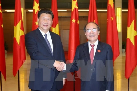 Entrevue Nguyen Sinh Hung-Xi Jinping