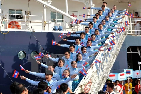 Le bateau de la jeunesse d’Asie du Sud-Est et du Japon à Ho Chi Minh-Ville