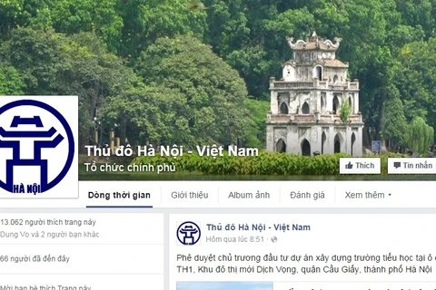 Le Comité populaire de Hanoi est sur Facebook