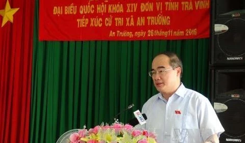 Le Président du Front de la Patrie du Vietnam rencontre l’électorat à Trà Vinh