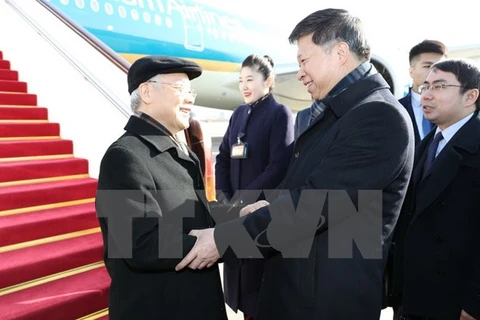 Le secrétaire général du PCV Nguyen Phu Trong en visite officielle en Chine