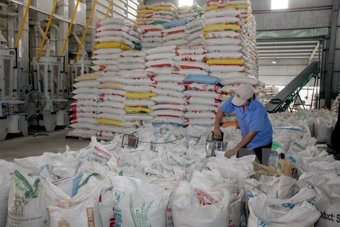 Bond des exportations de riz en Chine