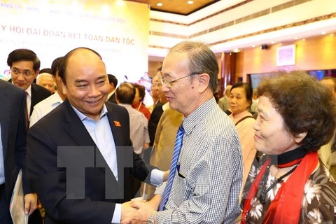 Le Premier ministre Nguyen Xuan Phuc à la fête de grande union nationale à Hanoï