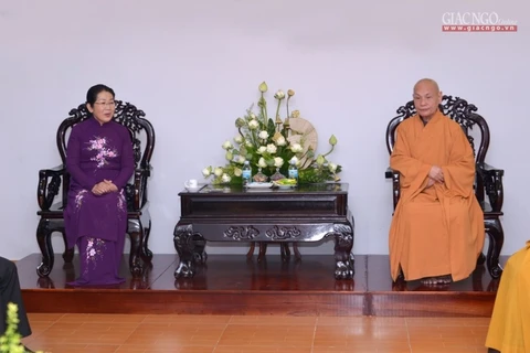 2562e anniversaire de Bouddha: Félicitations à des établissements bouddhiques à Hô Chi Minh-Ville