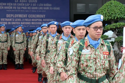 Maintien de la paix: des casques bleus vietnamiens partent pour le Soudan du Sud
