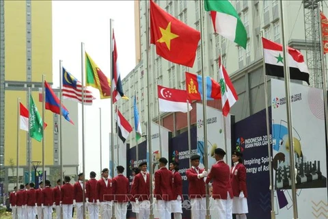 Asian ParaGames 2018 : Cérémonie de lever du drapeau de la délégation handisport vietnamienne