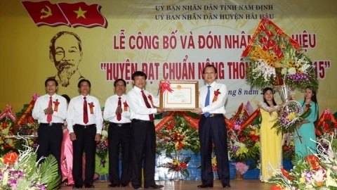 Hai Hâu, district exemplaire dans l'édification de la Nouvelle ruralité 