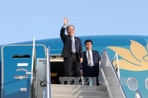 Le président de l’AN Nguyen Sinh Hung arrive à New York