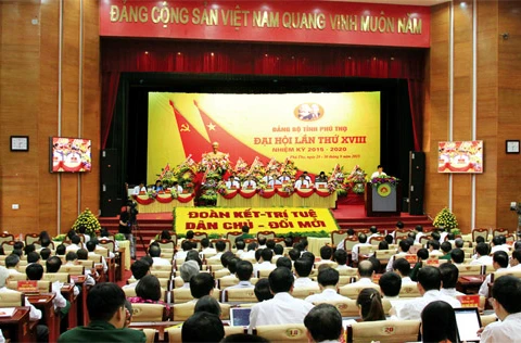 Ouverture du XVIIIe congrès de l'organisation du PCV de Phu Tho