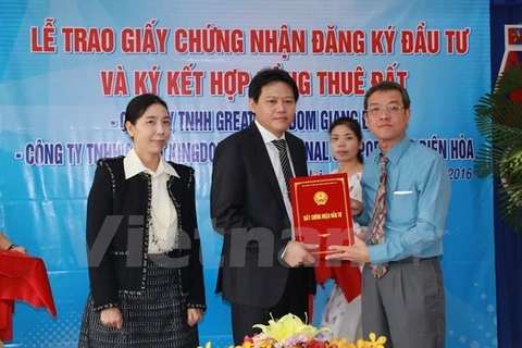 Dong Nai : remise de la license d'investissement à un projet de 65 millions de dollars