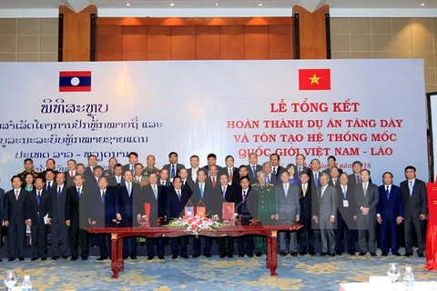 Bilan du projet de densification et de réhabilitation des bornes frontalières Vietnam-Laos