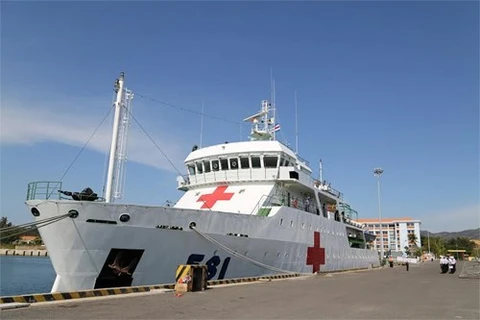 Le navire-hôpital vietnamien HQ-561 prêt pour l'exercice naval KOMODO 2016