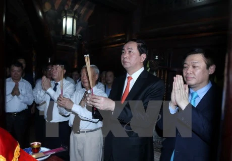 Le président Tran Dai Quang assiste à l'ouverture de la fête traditionnelle de Truong Yen 