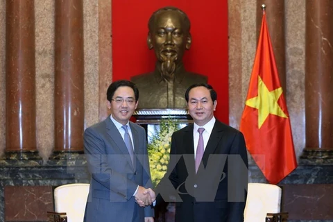 Le président Tran Dai Quang reçoit l'ambassadeur de Chine