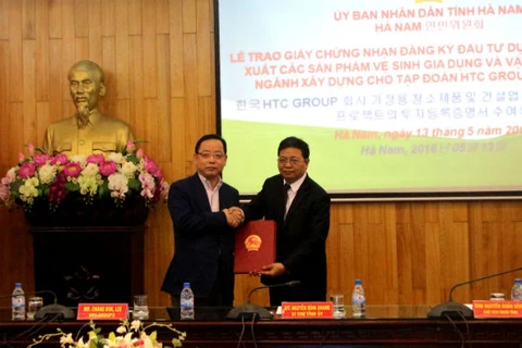 Ha Nam remet la licence d’investissement à un projet sud-coréen 