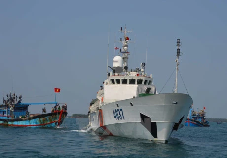 Protestation après l'attaque chinoise d'un bateaux de pêche vietnamien