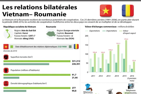 [Infographie] Les 25 ans de coopération Vietnam - Roumanie