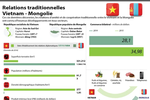 Relations de coopération traditionnelle Vietnam-Mongolie