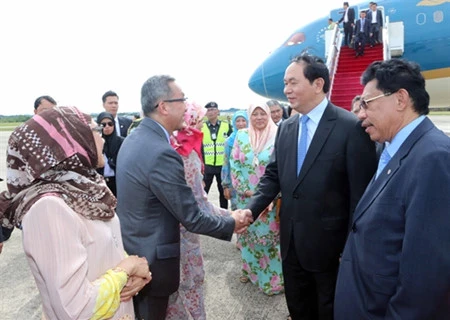 Le président Trân Dai Quang entame sa visite d’Etat au Brunei