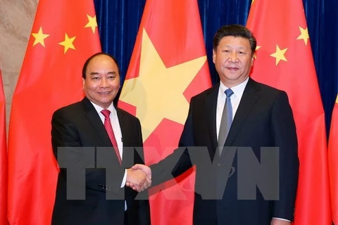 Entrevue Nguyen Xuan Phuc - Xi Jinping