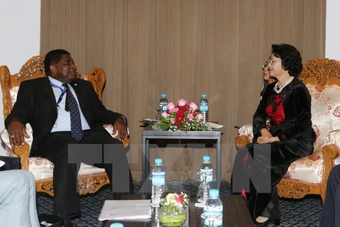 AIPA-37: Nguyen Thi Kim Ngan rencontre le Secrétaire général de l'UIP