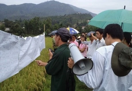 La JICA inspecte un projet de développement rural financé par le Japon à Dien Bien
