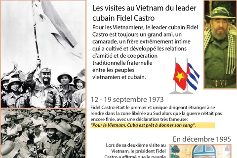 Les visites au Vietnam du leader cubain Fidel Castro