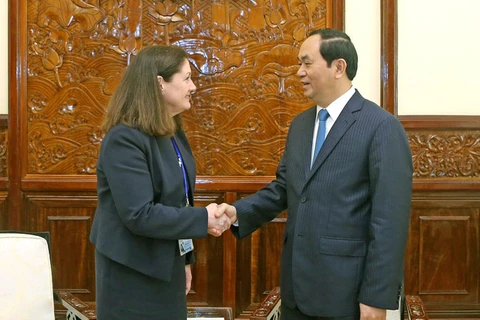 Le président Tran Dai Quang reçoit le président du Centre national APEC Etats-Unis