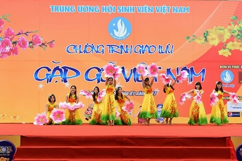 Les étudiants étrangers saluent le Têt traditionnel vietnamien